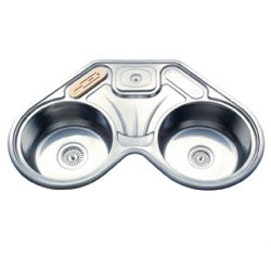 kitchen sinks two bowls