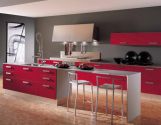 Red Kitchen Cabinets