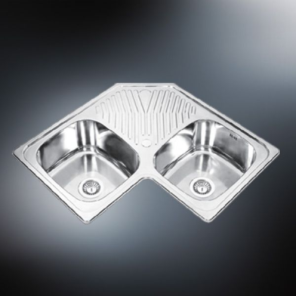 corner stainless steel kitchen sink