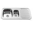 stainless steel sink with drainboard