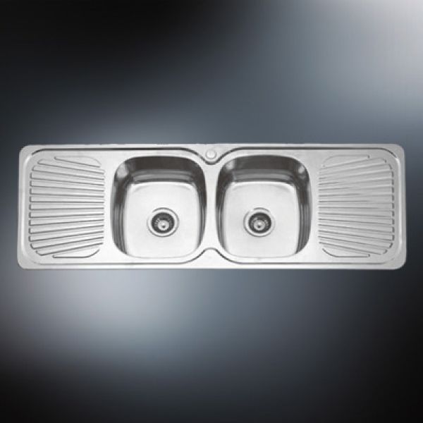 stainless steel double bowl kitchen sink