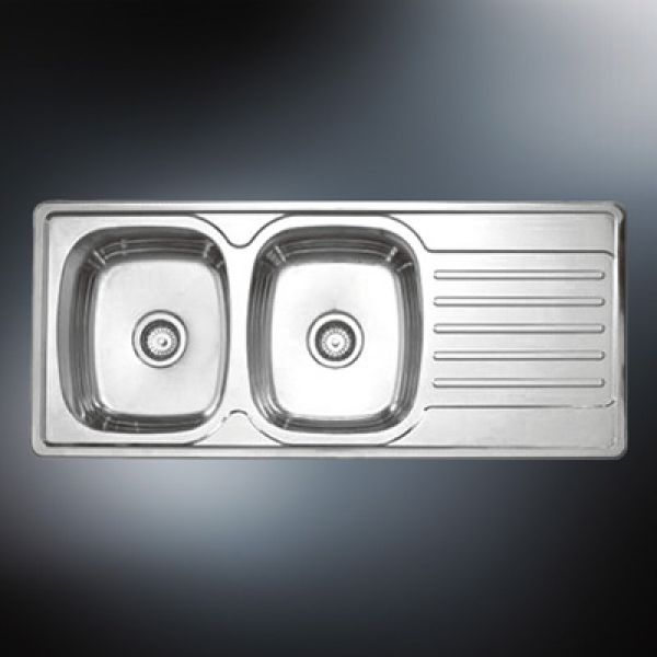 double sink with drainboard