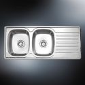 double sink with drainboard